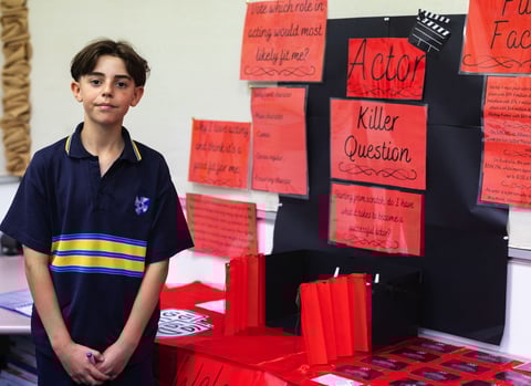 Yr 7 Flipped Career Expo student project exploring career of actor-small