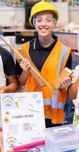 Rosary School year 5 a student dressed as an architect. 