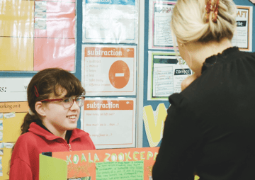 Student presenting zookeeper at expo-1